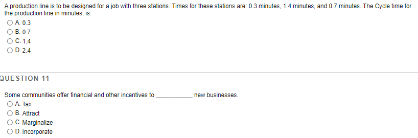 A production line is to be designed for a job
