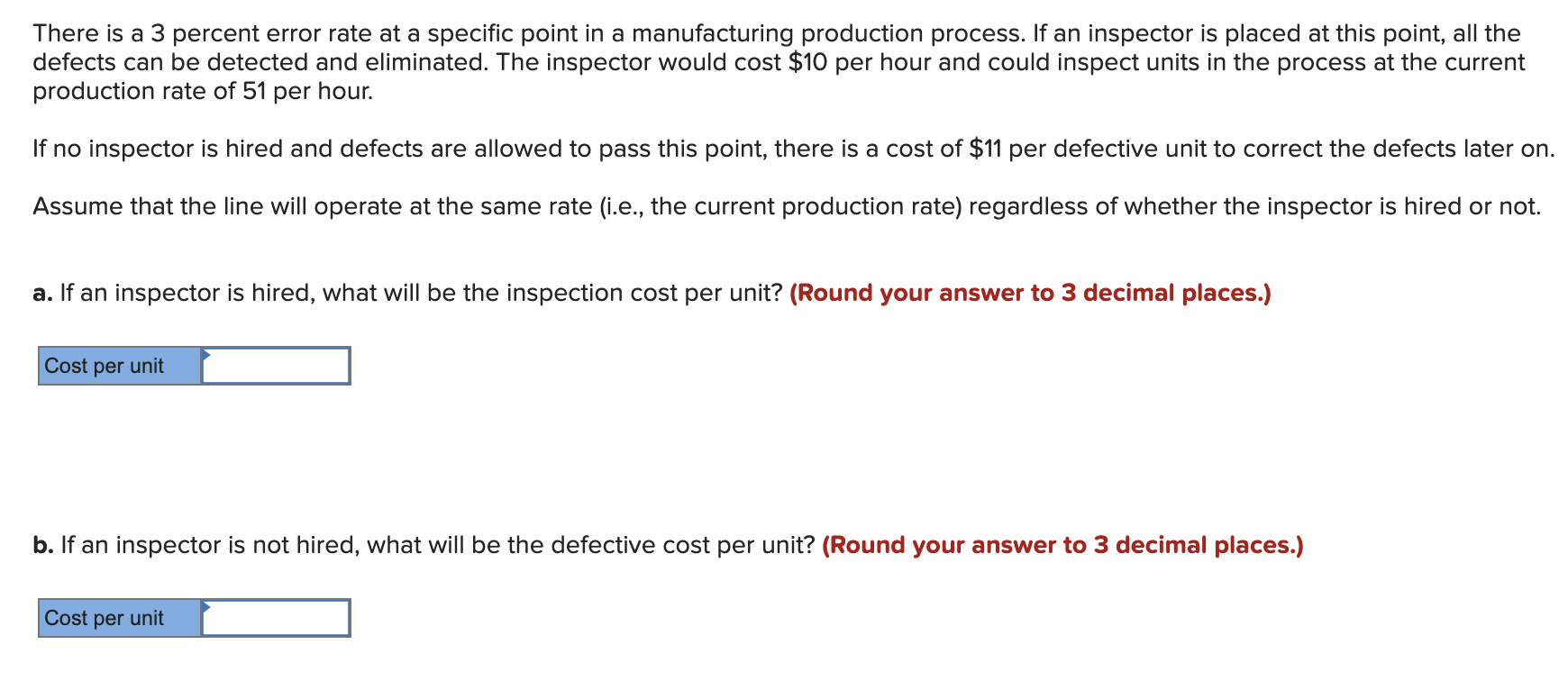 There is a 3 percent error rate at a specific