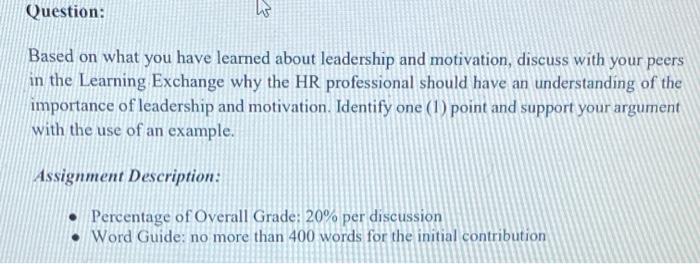 Question: Based on what you have learned about