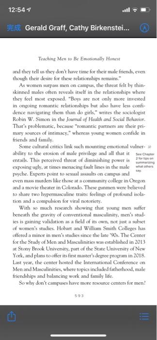 Read two articles to answer two questions 1.