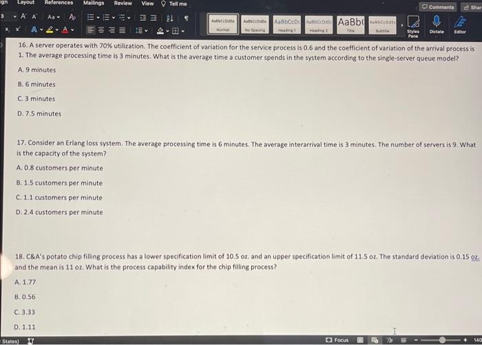 16-18 16. A server operates with 70% utilization.