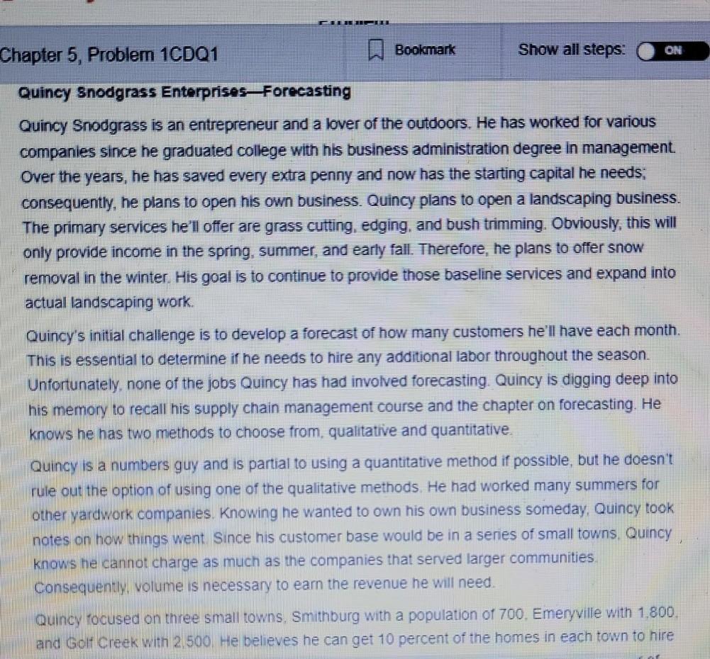 GEREN ER Bookmark Show all steps Chapter 5,