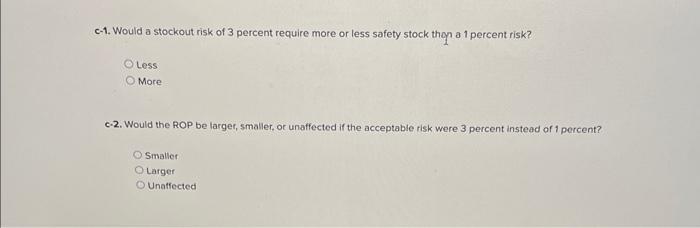 I just need help with c-1 and c-2 please. Given
