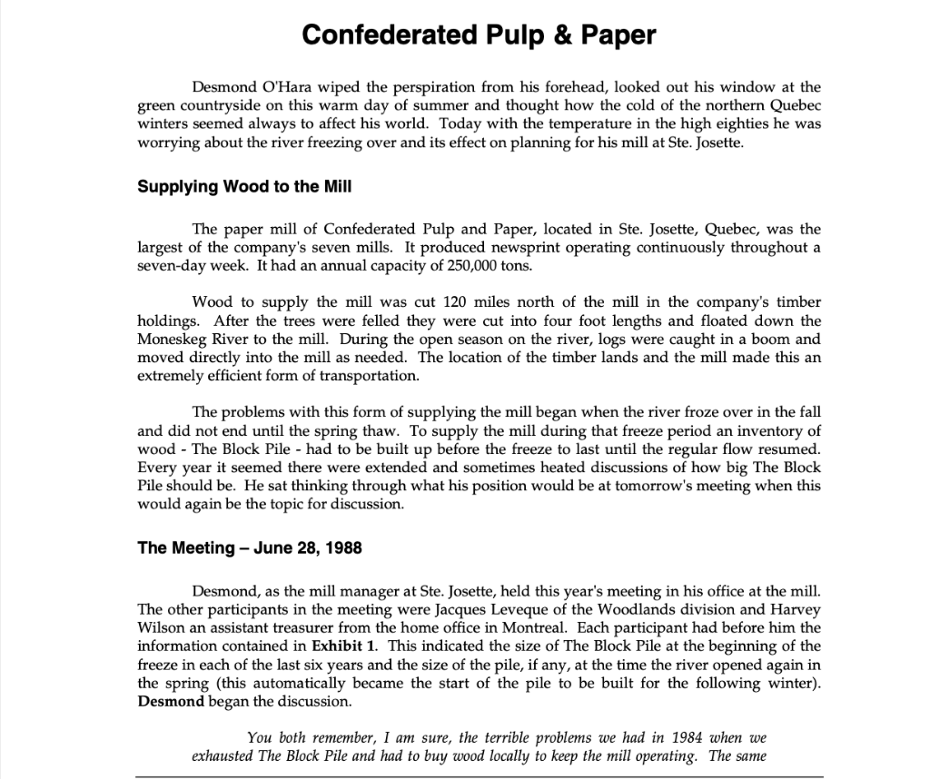 How large should the block pile be at the start