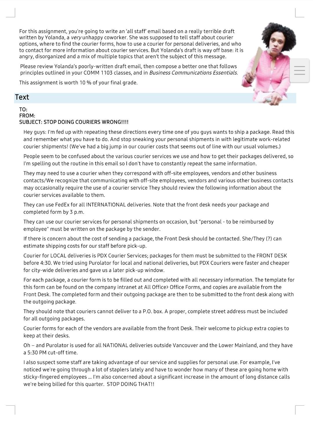 For this assignment, you're going to write an