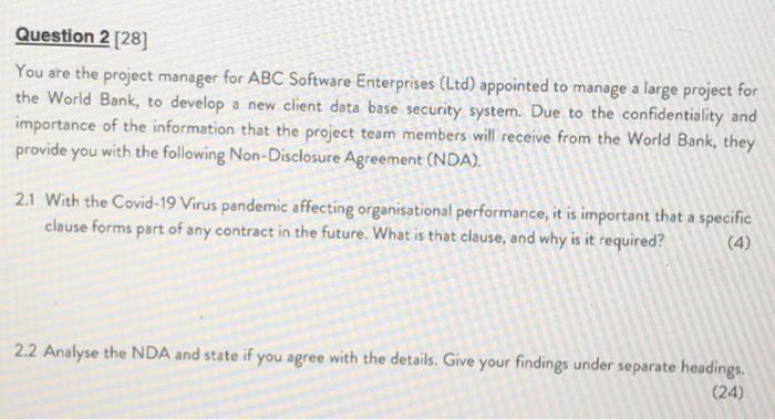 project management q 2.1 and 2.2 allaborate on q