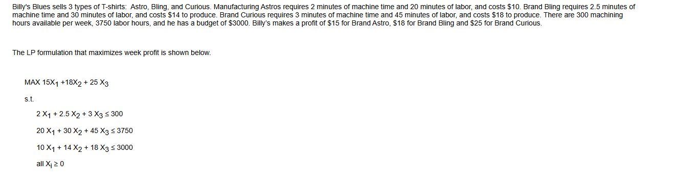 Billy's Blues seils 3 types of T-shirts: Astro,