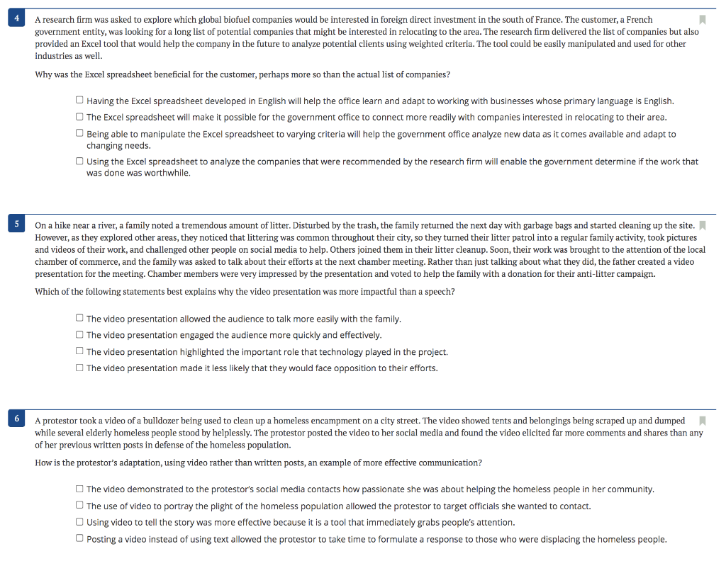 A research firm was asked to explore which global