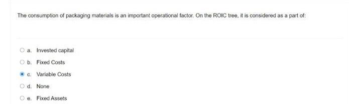 in production planning (ROIC tree) note : fixed