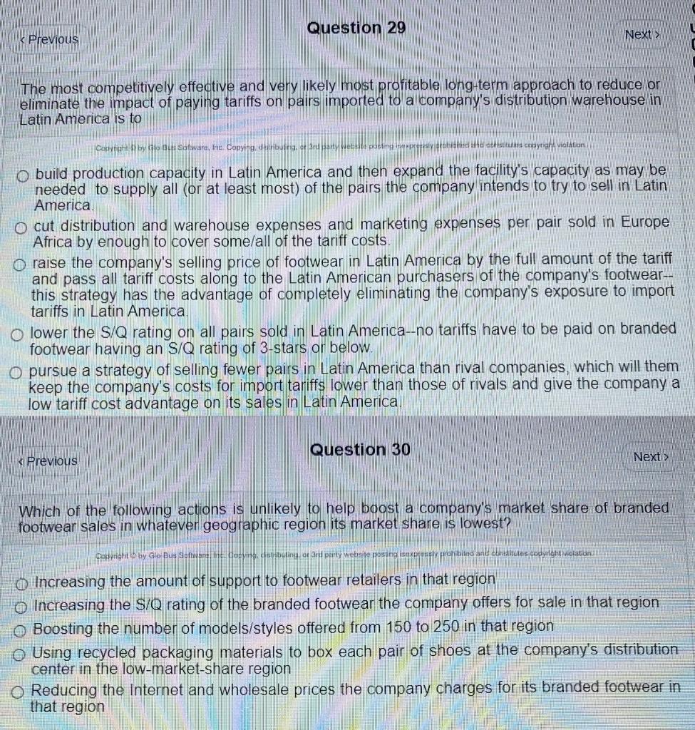 Question 29 Previous Next > The most