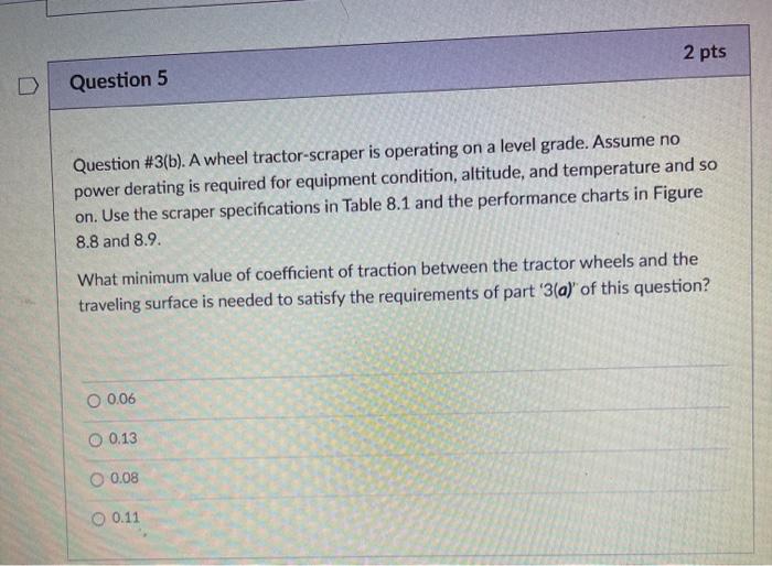2 pts Question 5 Question #3(b). A wheel