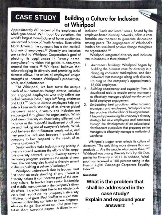 write the problem statement CASE STUDY Building a