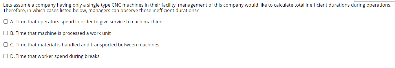 Lets assume a company having only a single type