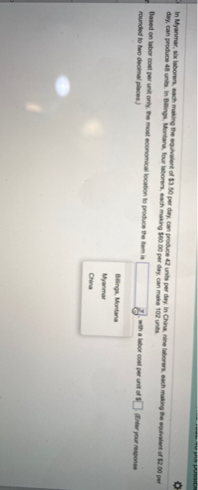 In Myanmar, six laborers, each making the