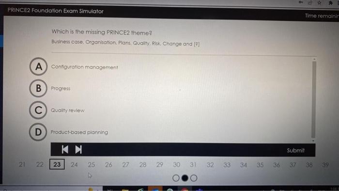 Which is the missing PRINCE2 theme? Business