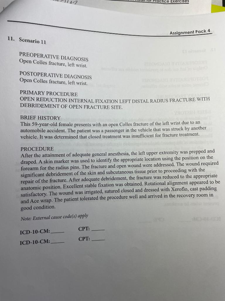 Practice Exercises Assignment Pack 4 11. Scenario