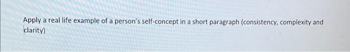 Apply a real life example of a person's