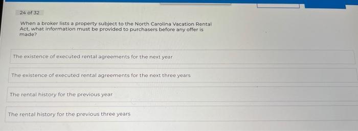 24 of 32 When a broker lists a property subject