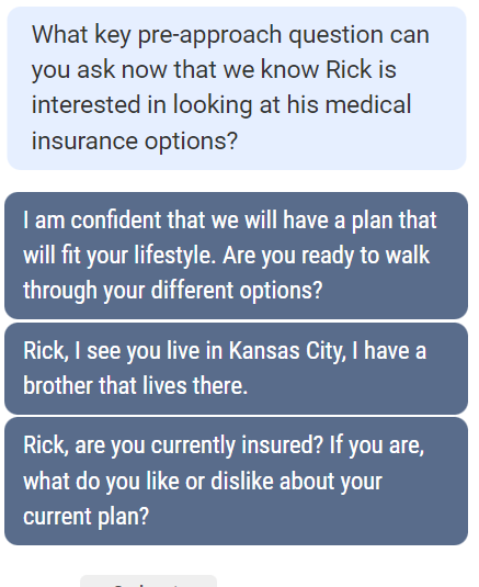 What key pre-approach question can you ask now