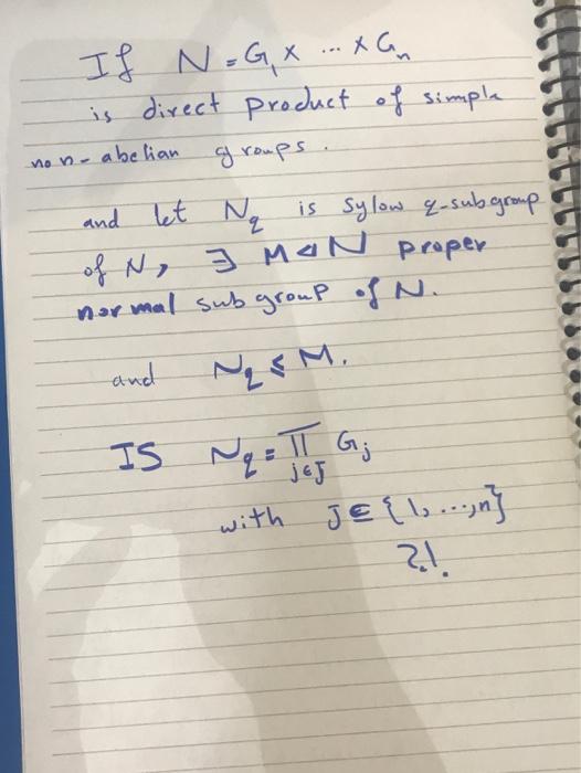 When we can say that: N_{q} is a partial product
