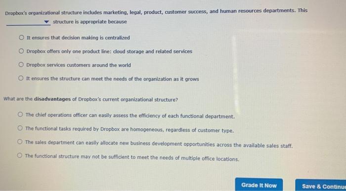 6. The Basic Forms of Organizations Consider the