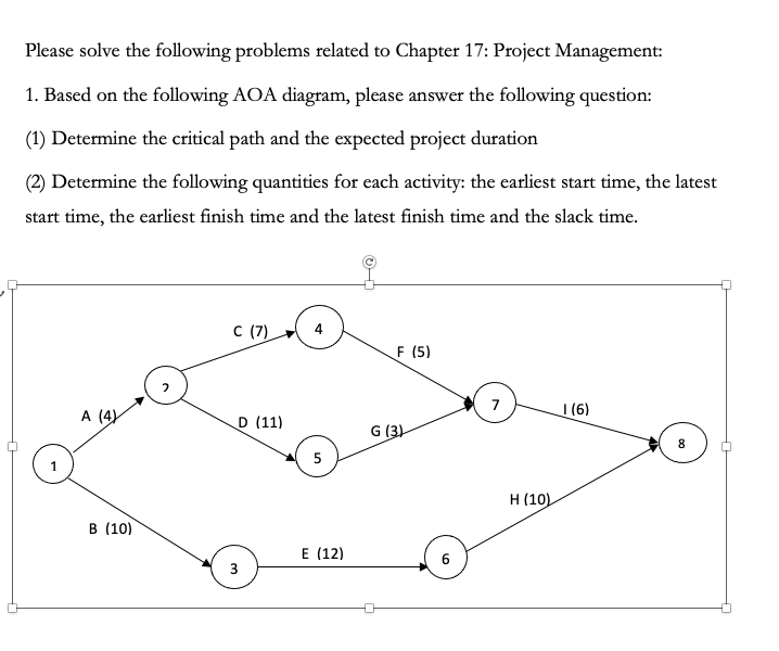 Please solve the following problems related to