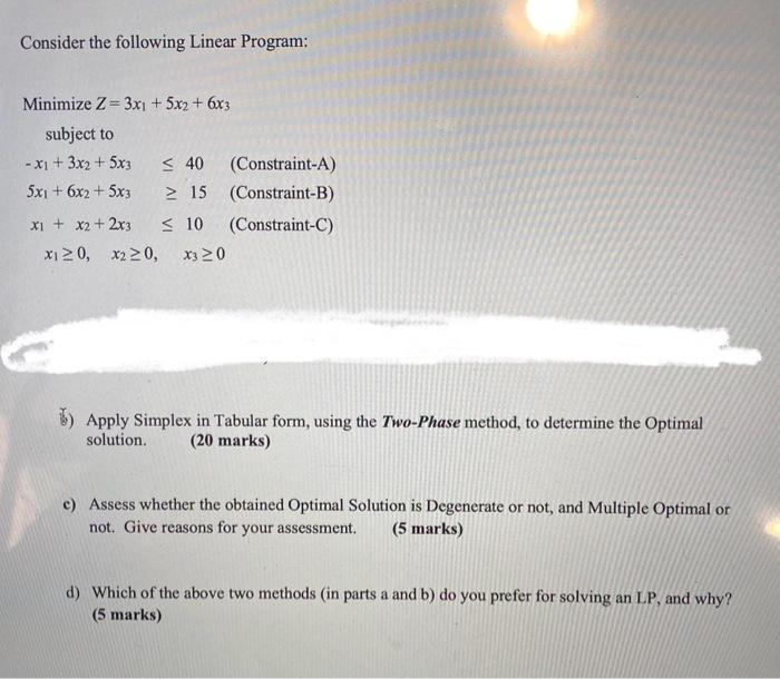 please answer all three parts Consider the