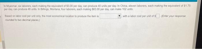 In Myanmar, six laborers, each making the