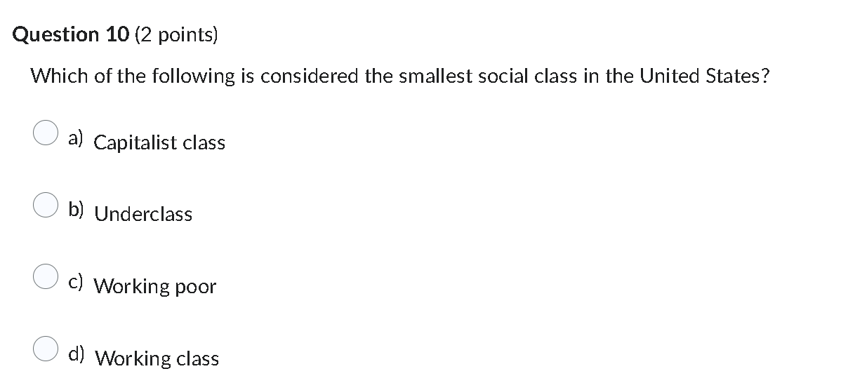 Which of the following is considered the smallest
