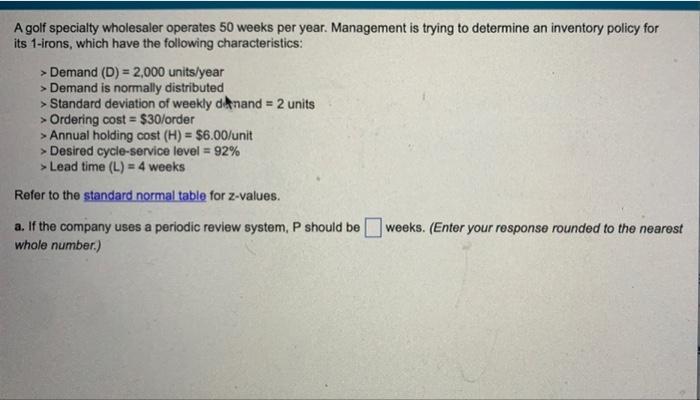 A: In picture B: The target inventory level