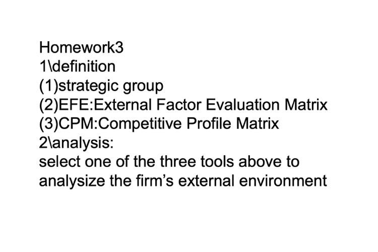 Homework3 1/definition (1)strategic group
