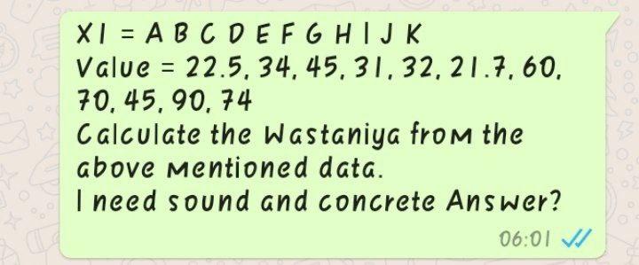 X 1 = ABCDEFGHIJK Value = 22.5, 34,