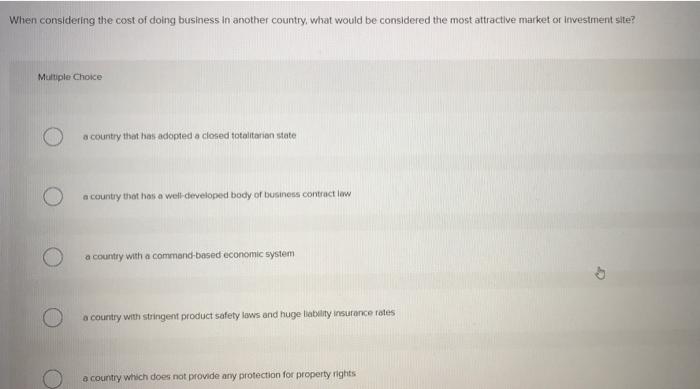 When considering the cost of doing business in