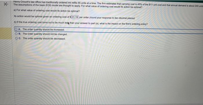 Henry Crouch's lww othice has traditionally