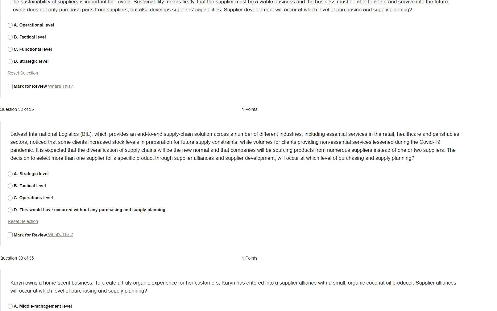 The sustainability of suppliers is important for