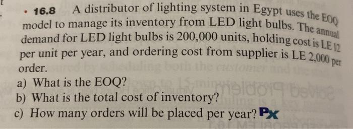 A distributor of lighting system in Egypt uses