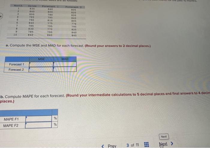 PLEASE SHOW WORK Toow months Month 1 2 3 4 5 6 7