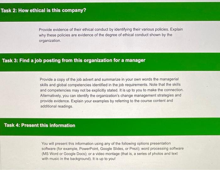 Unit 1 Culminating activity: Manager in the