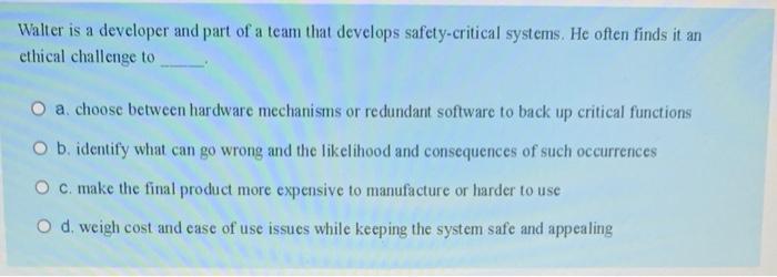 Walter is a developer and part of a team that