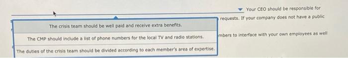 Your CEO should be responsible for speaking to