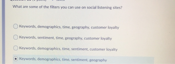 What are some of the filters you can use on