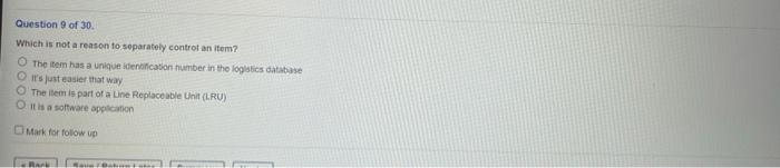 Which is not a reason to soparately controf an