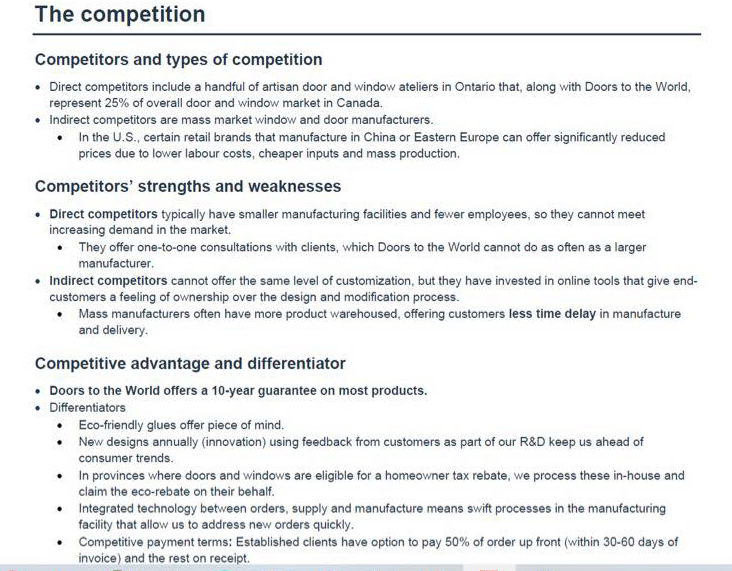 Identify or describe the Competitive and