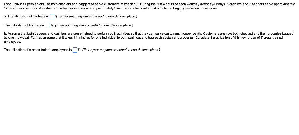 Food Goblin Supermarkets use both cashiers and