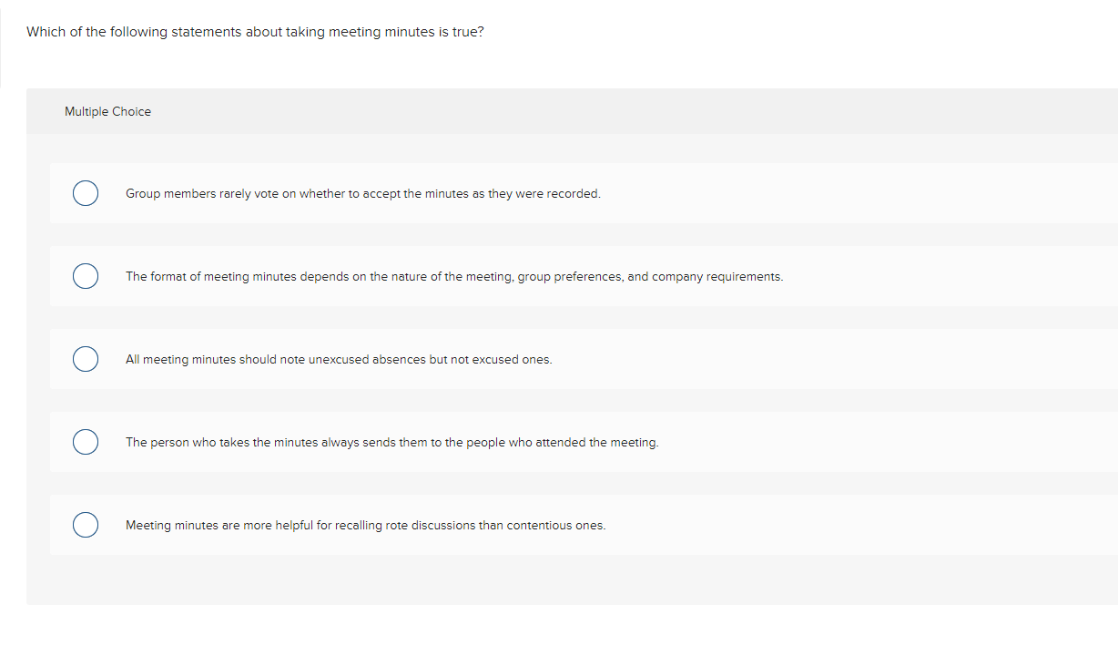 Which of the following statements about taking