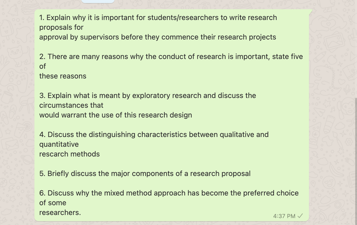 RESEARCH METHODS 1. Explain why it is important