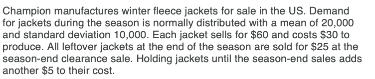 1. What is the optimal order quantity for