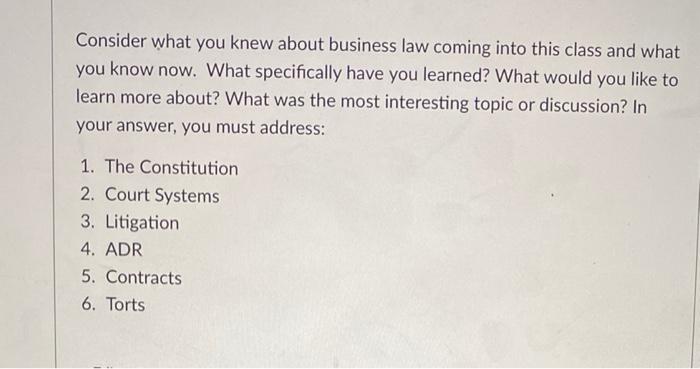 please answer these quetions Consider what you