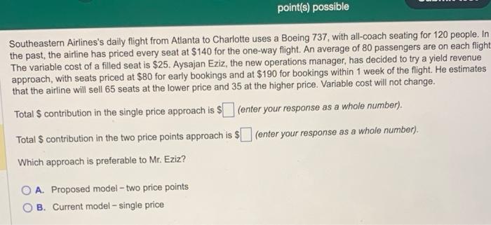 Southeastern Airlines's daily flight from Atlanta