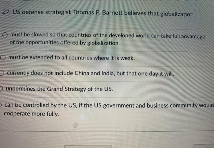 27. US defense strategist Thomas P. Barnett